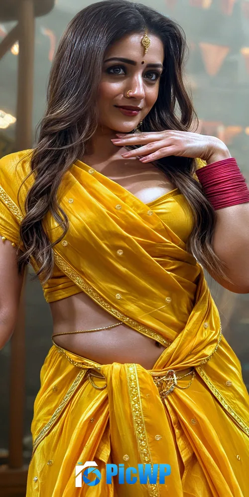 Trisha Krishnan Indian actress 3K Mobile Wallpaper