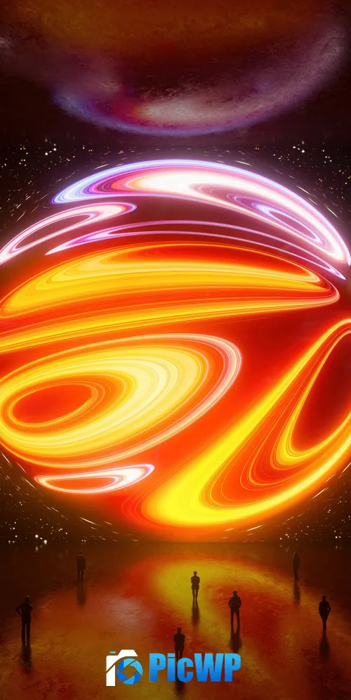 Cosmic Sphere 3K Mobile Wallpaper