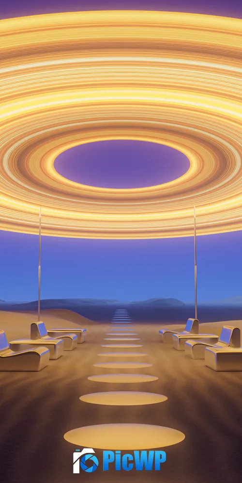 Futuristic Desert 3K Mobile Wallpaper