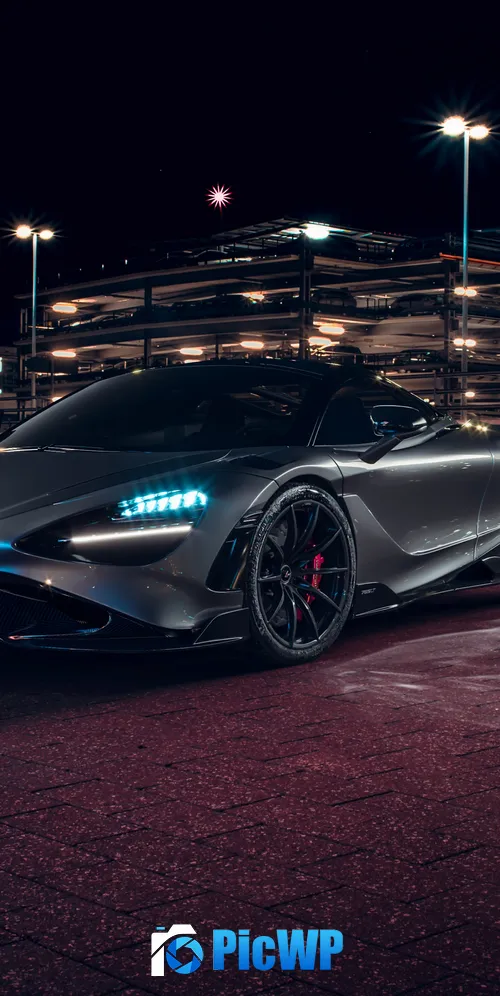 McLaren 765LT Night illumination 3K Mobile Wallpaper