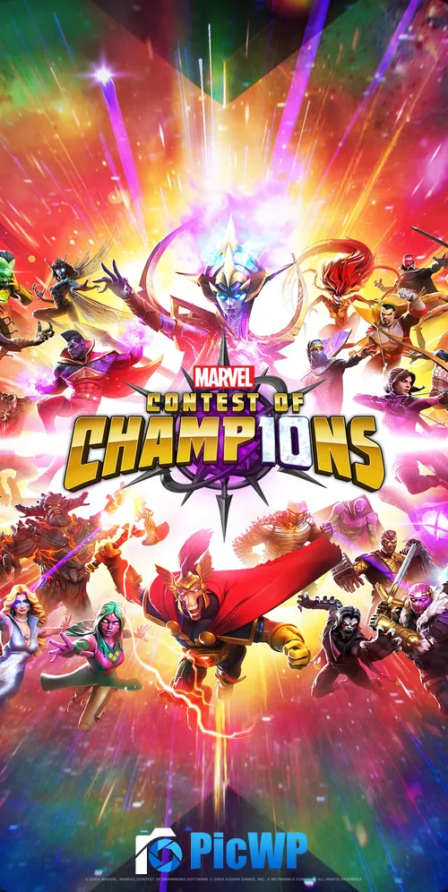 MARVEL Contest of Champions 10th Anniversary 3K Mobile Wallpaper