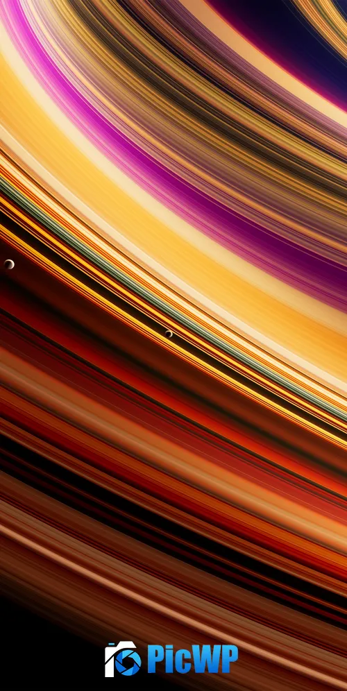 Celestial Planetary rings 3K Mobile Wallpaper