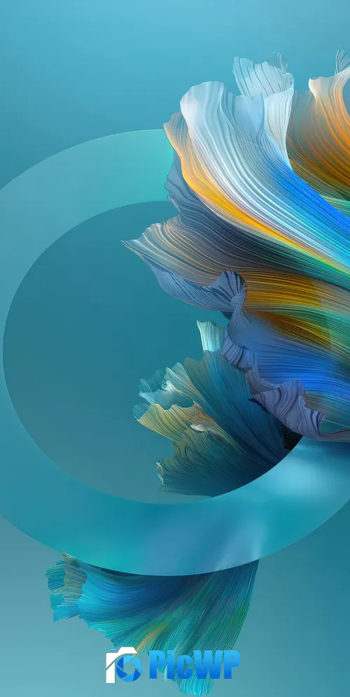Cyan blue abstract Teal 3K Mobile Wallpaper