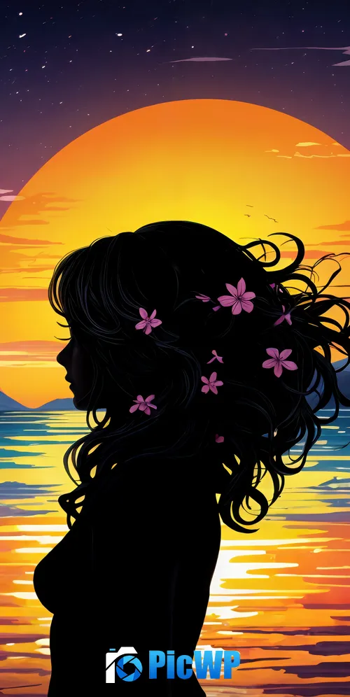 Woman Silhouette 3K Mobile Wallpaper