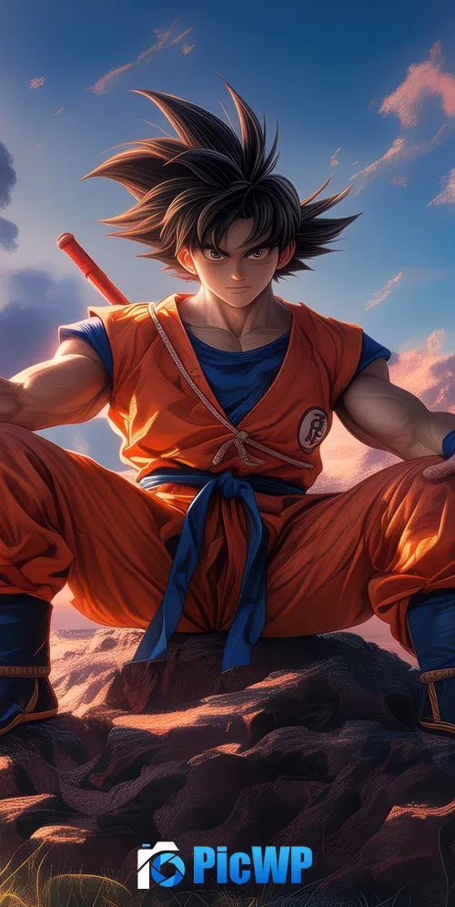Goku Power Pole 3K Mobile Wallpaper