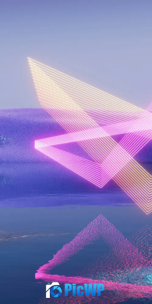 Geometric Reflection 3K Mobile Wallpaper