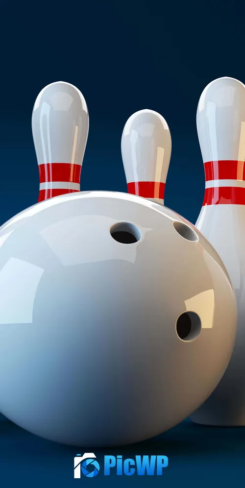 White Bowling pins 3K Mobile Wallpaper