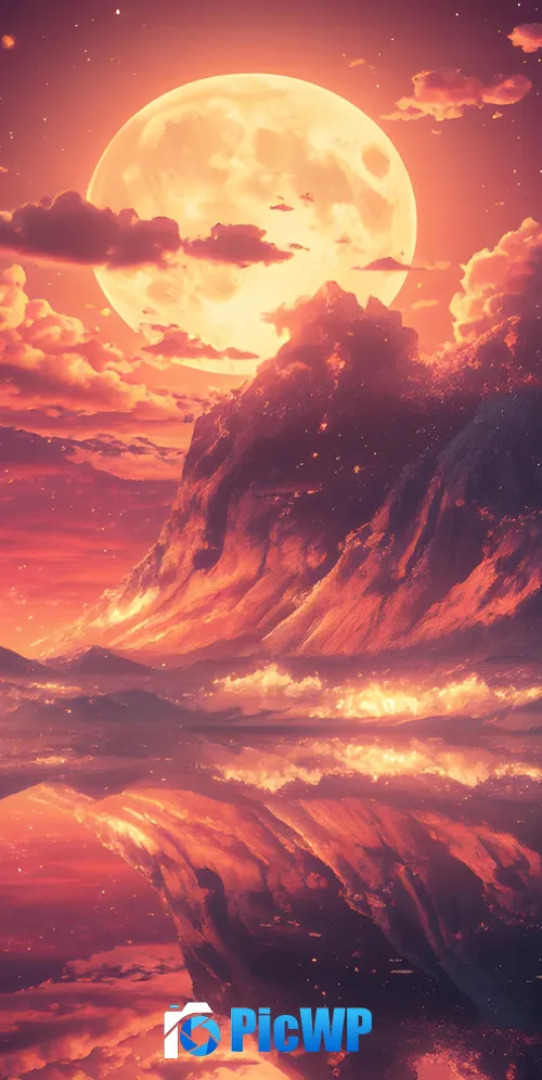 Volcanic Moon 3K Mobile Wallpaper
