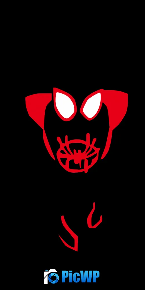 Miles Morales Minimal art 3K Mobile Wallpaper