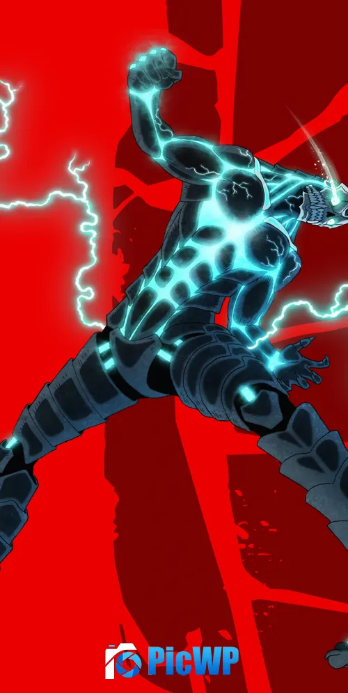 Kaiju No. 8 Red background 3K Mobile Wallpaper