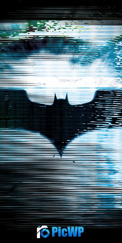 Batman sign Glitch 3K Mobile Wallpaper