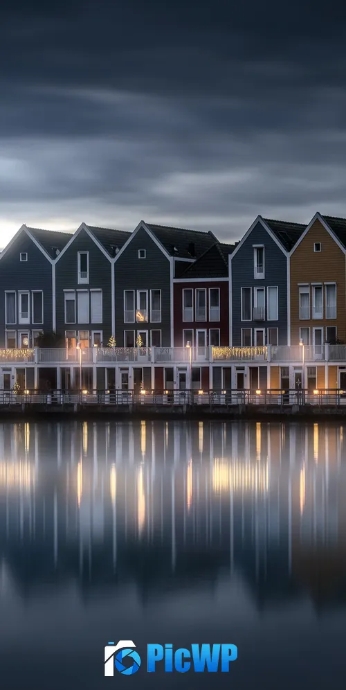 Rainbow houses Netherlands 3K Mobile Wallpaper