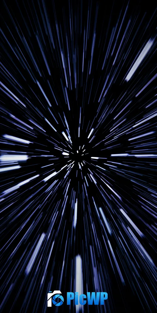 Hyperspace Warp 3K Mobile Wallpaper