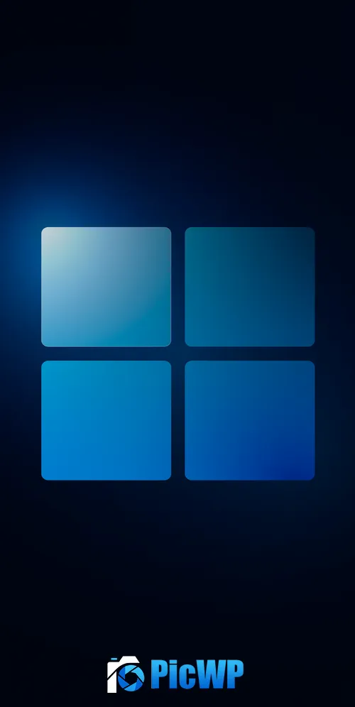 Blue aesthetic Windows 11 3K Mobile Wallpaper