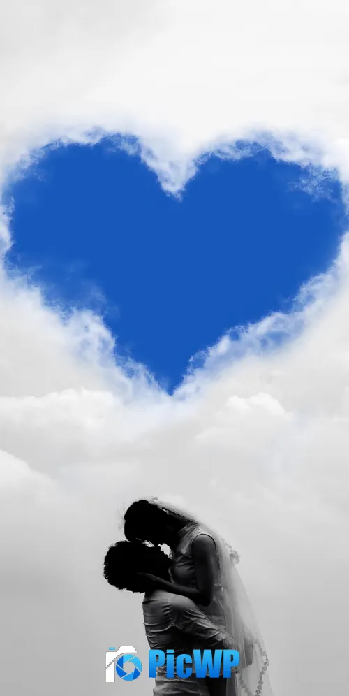Love couple Cloudy Sky 3K Mobile Wallpaper