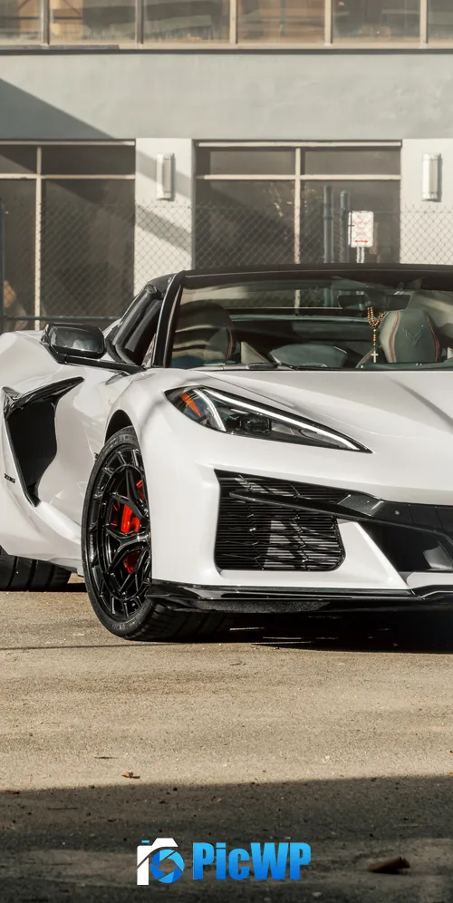 Chevrolet Corvette Z06 White cars 3K Mobile Wallpaper