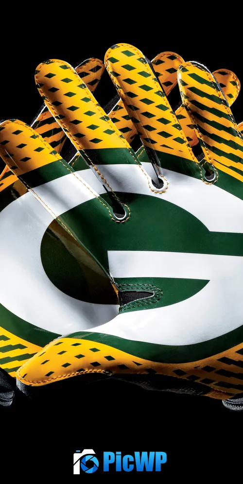 Green Bay Packers Gloves 3K Mobile Wallpaper