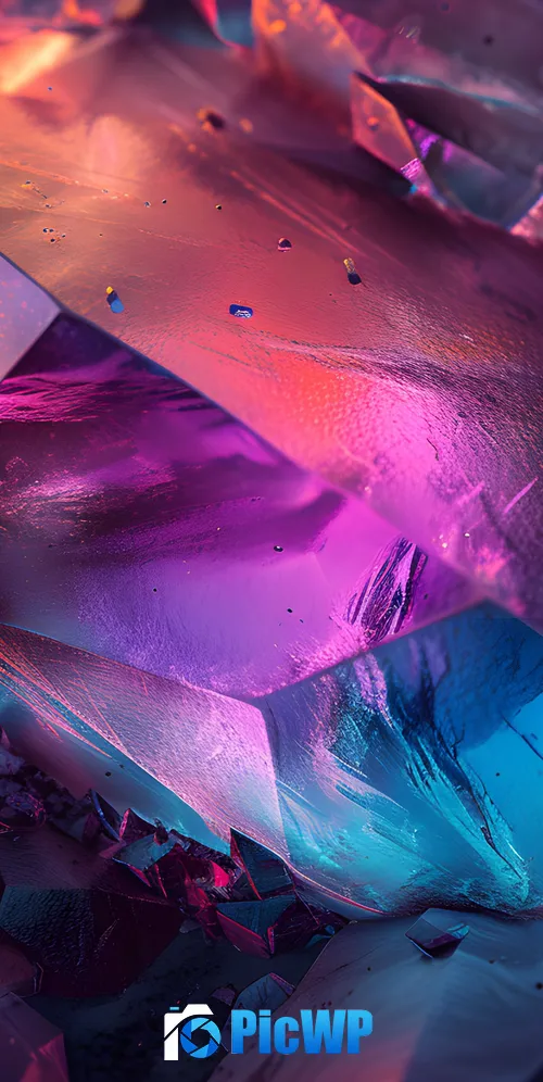 Sparkling Crystals 3K Mobile Wallpaper