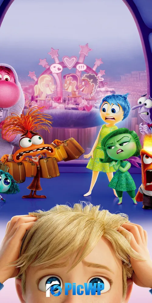 Inside Out 2 Character art 3K Mobile Wallpaper