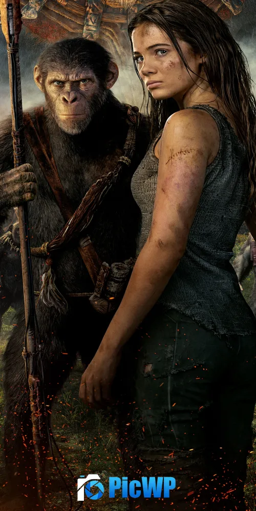 Kingdom of the Planet of the Apes Freya Allan 3K Mobile Wallpaper