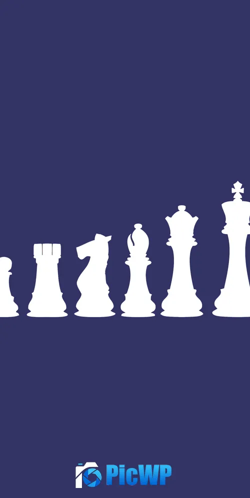 Chess pieces Minimalist 3K Mobile Wallpaper
