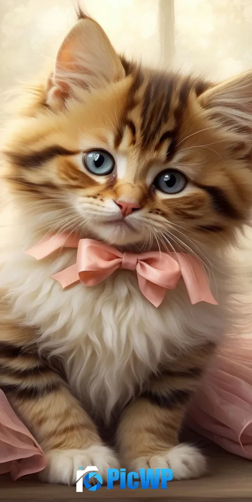 Adorable Cute Kitten 3K Mobile Wallpaper