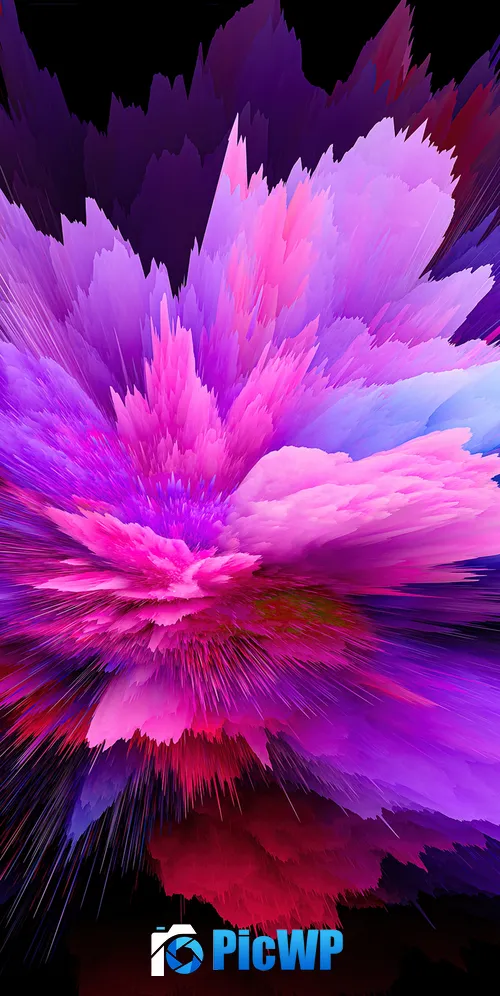 Color burst Purple abstract 3K Mobile Wallpaper