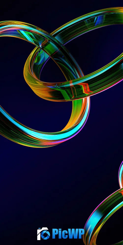 Rings Abstract design 3K Mobile Wallpaper