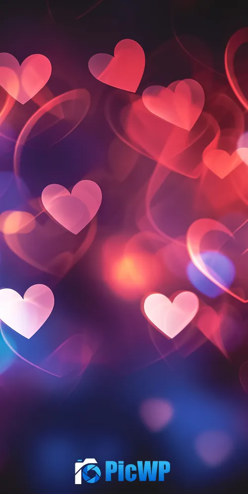 Love hearts Aesthetic 3K Mobile Wallpaper