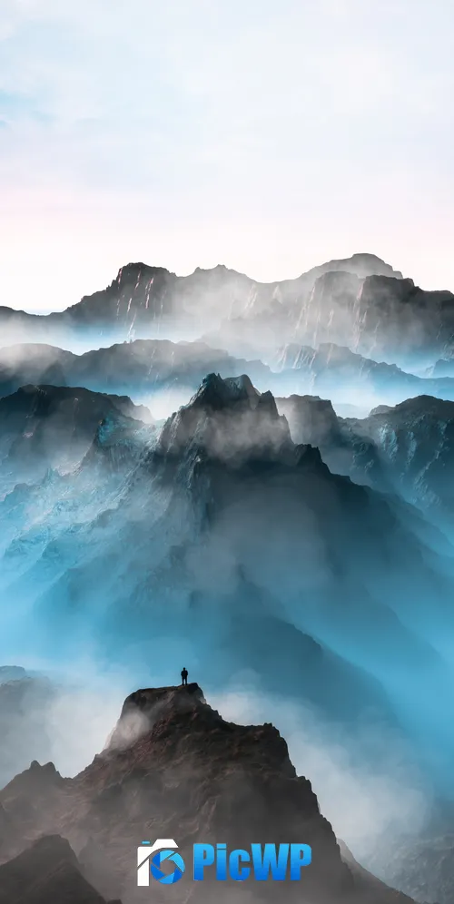 Above clouds Mountain range 3K Mobile Wallpaper