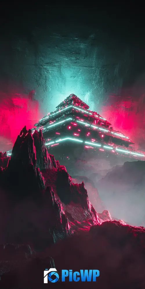 Alien Pyramid Structure 3K Mobile Wallpaper