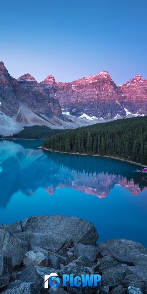 Canadian Rockies Moraine Lake 3K Mobile Wallpaper