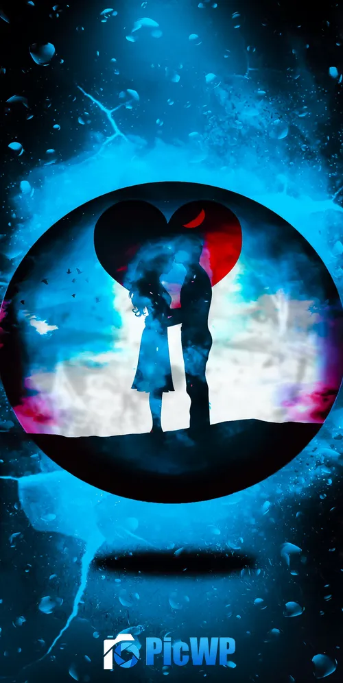 Love couple Romantic kiss 3K Mobile Wallpaper