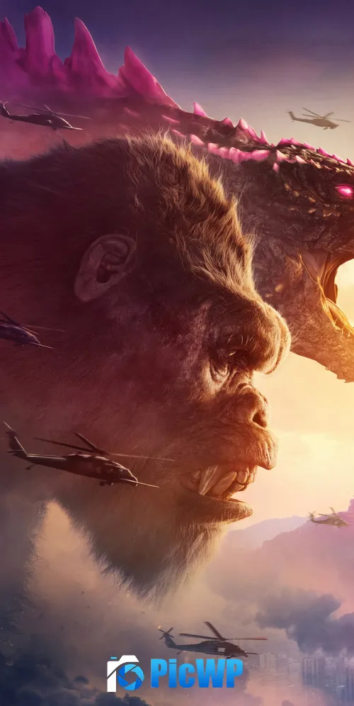 Godzilla x Kong: The New Empire Movie poster 3K Mobile Wallpaper