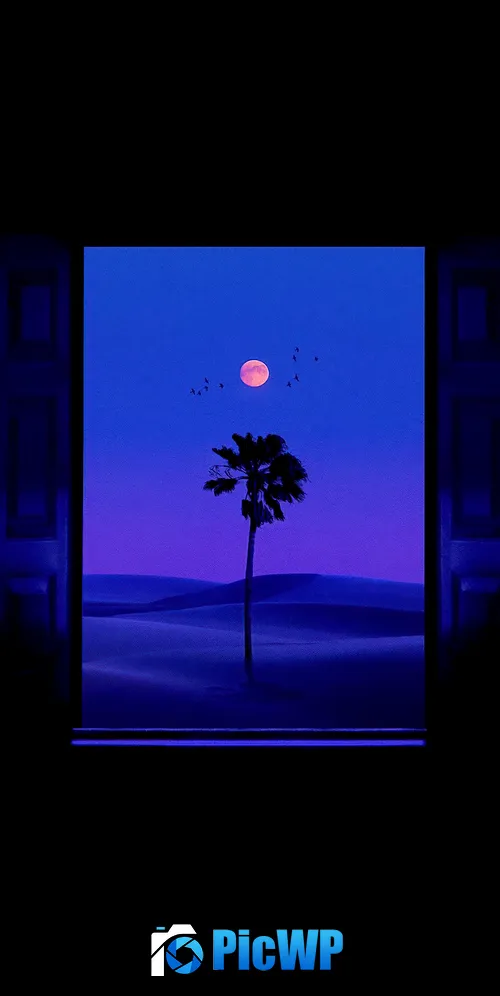 Desert Open door 3K Mobile Wallpaper