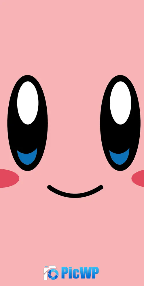 Kirby Kawaii face 3K Mobile Wallpaper