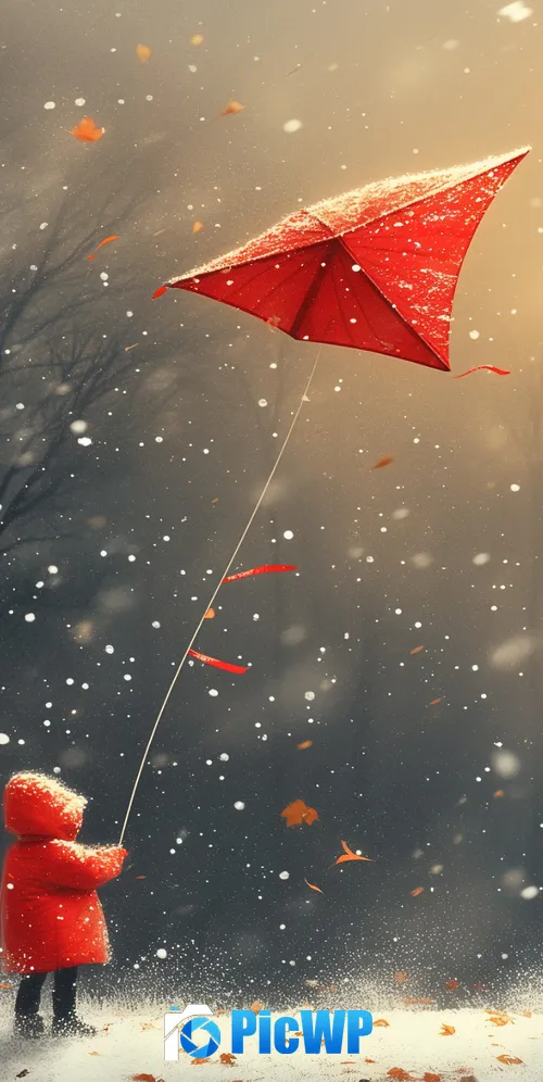 Playing kids Surreal 3K Mobile Wallpaper