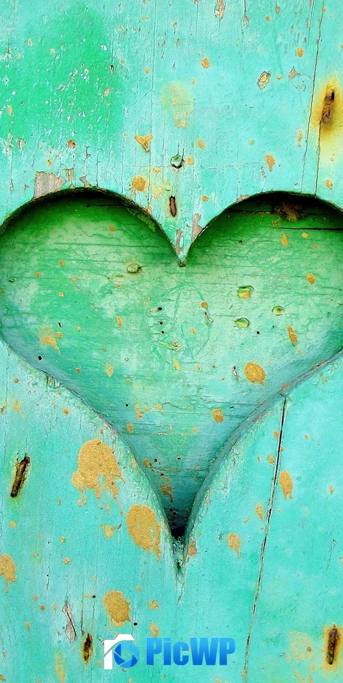 Love heart Wooden background 3K Mobile Wallpaper