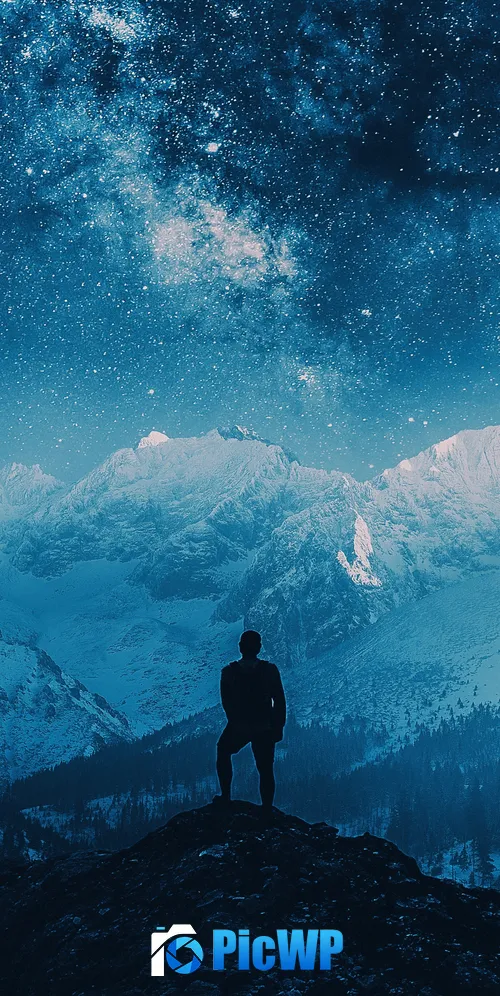 Milky Way Mountains 3K Mobile Wallpaper