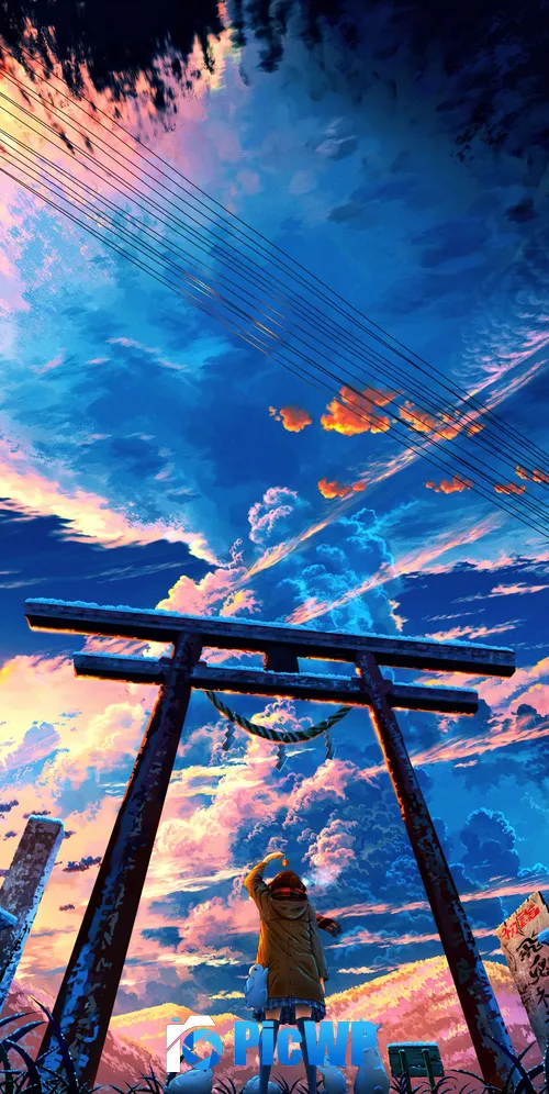 Torii gate Japanese architecture 3K Mobile Wallpaper