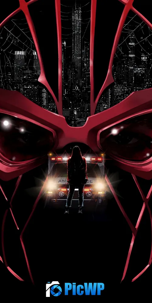 Madame Web Black background 3K Mobile Wallpaper