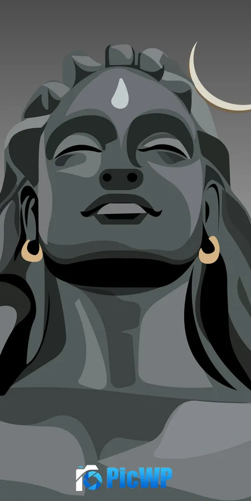 Adiyogi Minimalist 3K Mobile Wallpaper