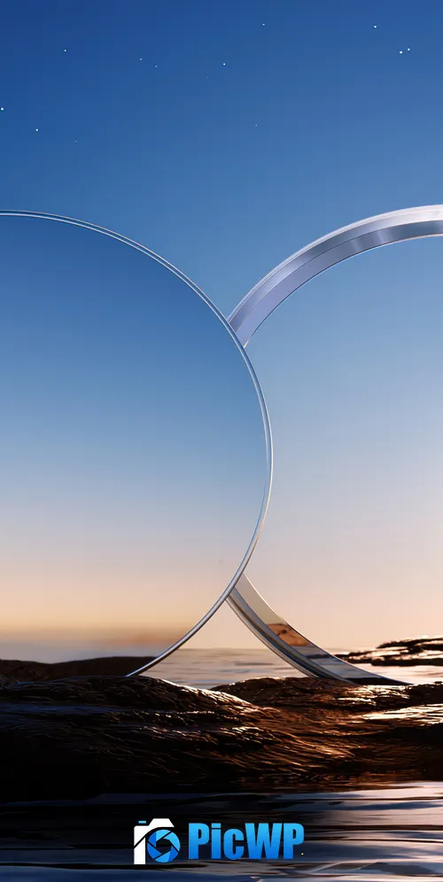 Mirrored Sunset 3K Mobile Wallpaper