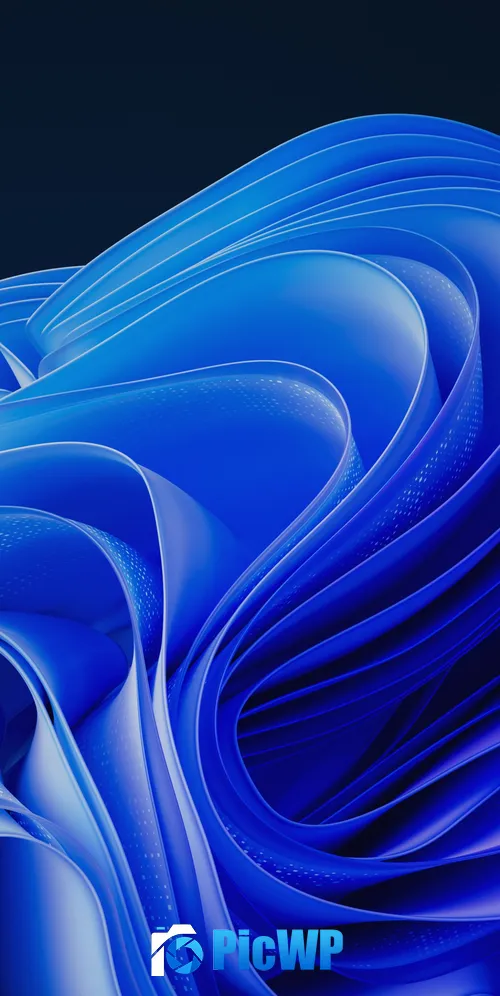 Windows 11 Bloom Dark Theme 3K Mobile Wallpaper