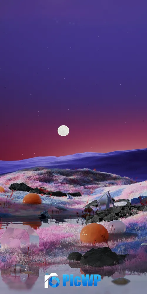 Sunset Digital Art 3K Mobile Wallpaper