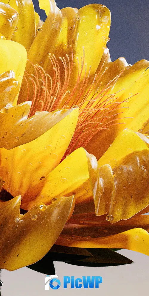Vibrant Yellow flower 3K Mobile Wallpaper