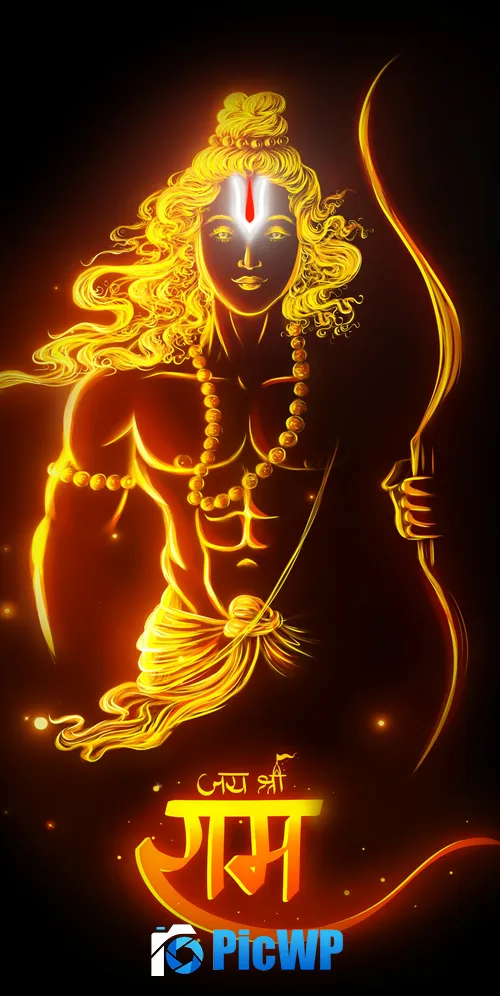 Jai Shri Ram Hindu God 3K Mobile Wallpaper