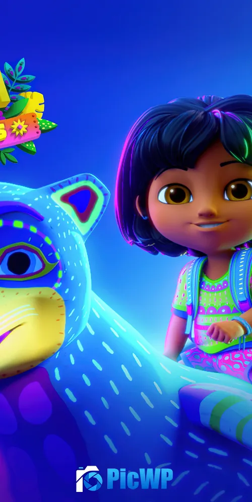 Dora and the Fantastical Creatures Animation 3K Mobile Wallpaper