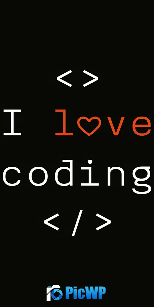 I Love Coding 3K Mobile Wallpaper