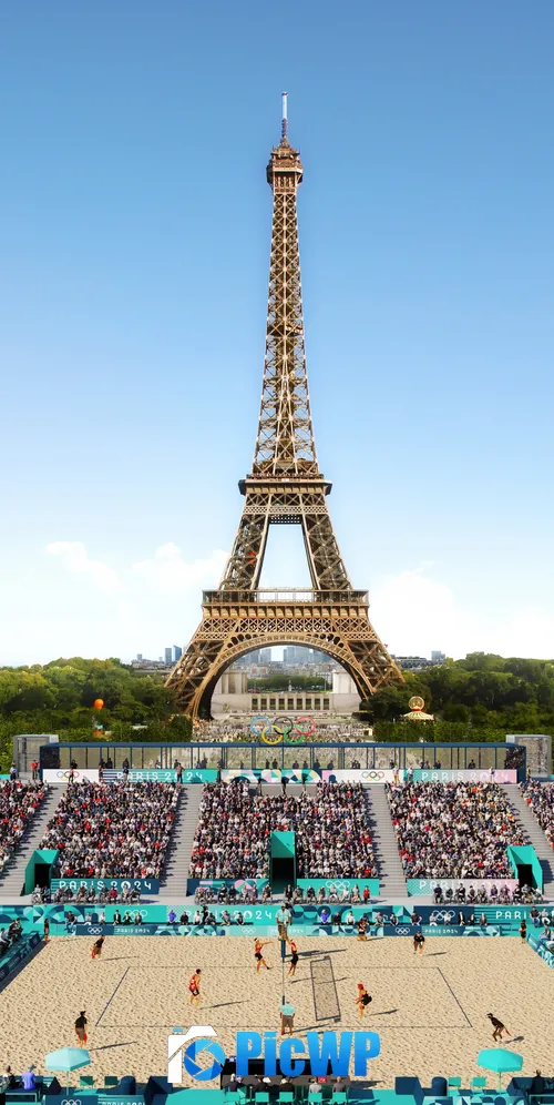 Paris 2024 Summer Olympics Volleyball 3K Mobile Wallpaper